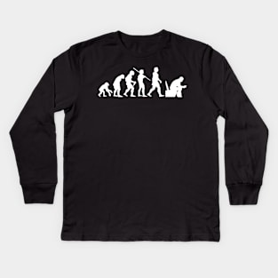 Evolution Awkward Toilet Break Kids Long Sleeve T-Shirt